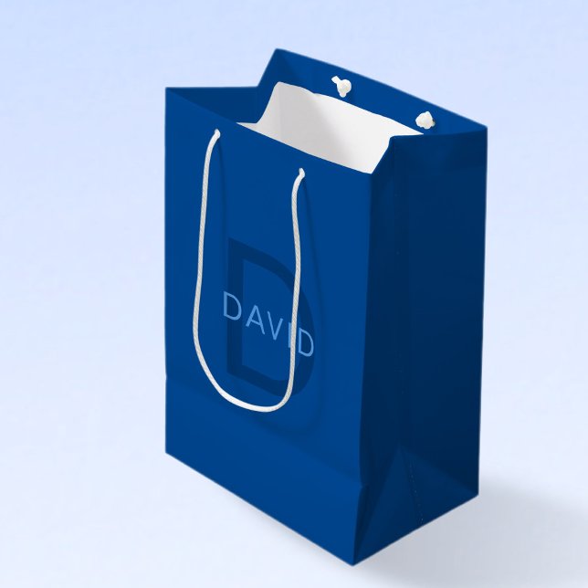 Editable Text Template for Monogrammed Name Etc. Medium Gift Bag (Creator Uploaded)