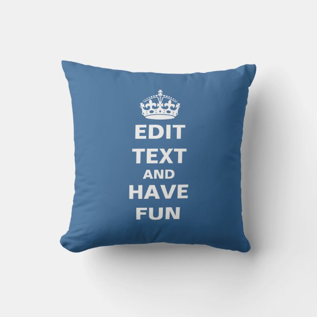 Editable Text Throw Pillow (Front)