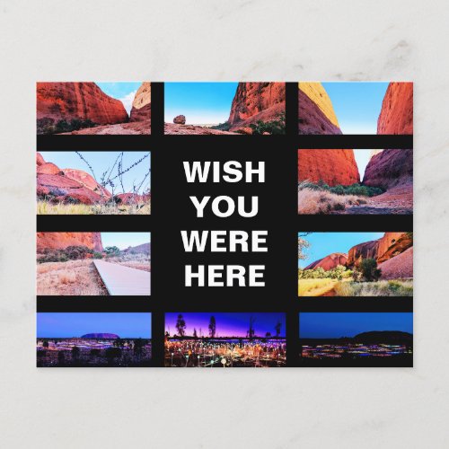 Editable text _ Uluru Red Center multi_photo Postcard