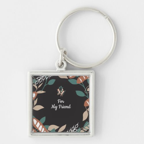 Editable text with bread pattern keychain