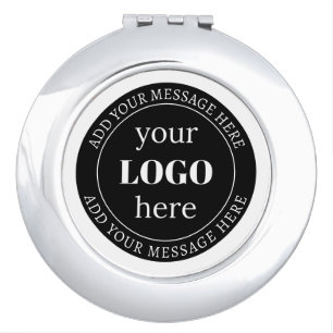 Editable Text & Your Logo or other Design  Compact Mirror