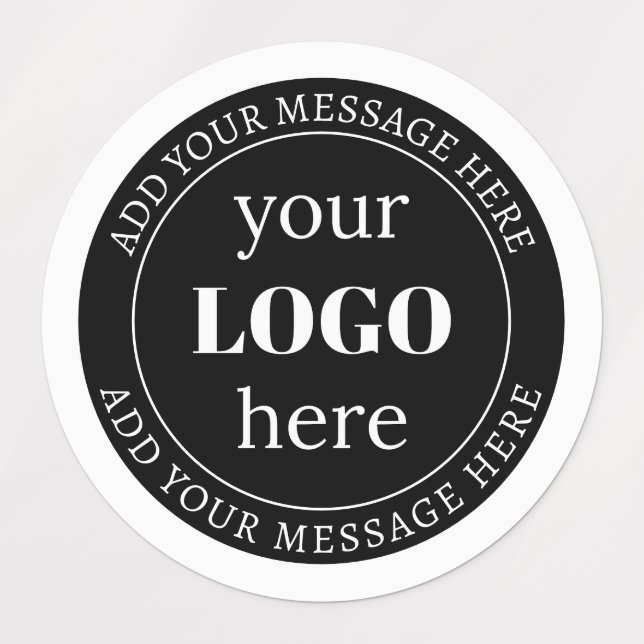 Editable Text & Your Logo or other Design  Labels (Design 1)
