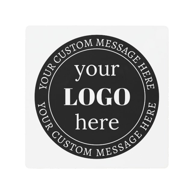 Editable Text & Your Logo or other Design  Metal Print (Front)