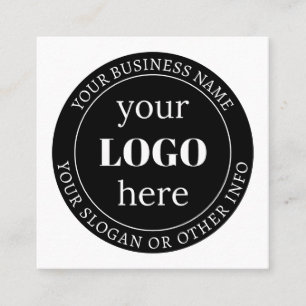 Editable Text & Your Logo or other Design Square Business Card