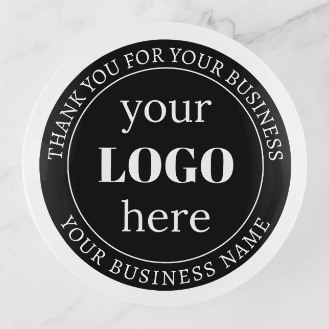 Editable Text & Your Logo or other Design  Trinket Tray (Front)