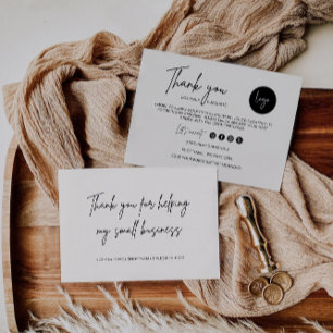 Editable Thank You Card, Business Card