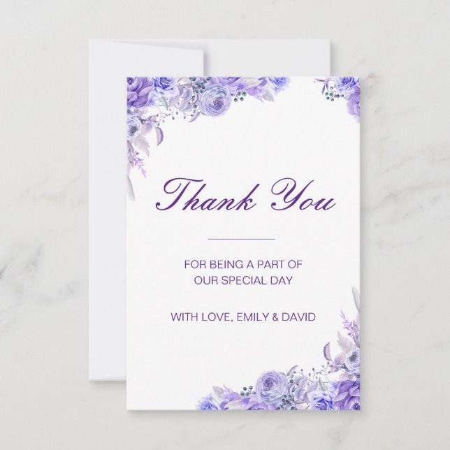 Editable Thank You Card, Custom Wedding Card (Front)