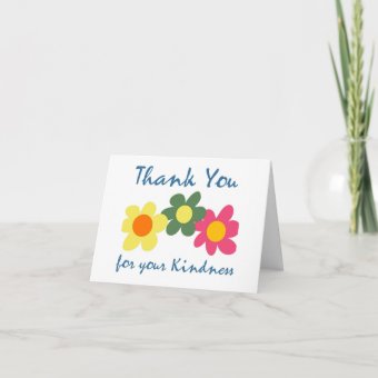 Editable Thank You For Your Kindness Card | Zazzle