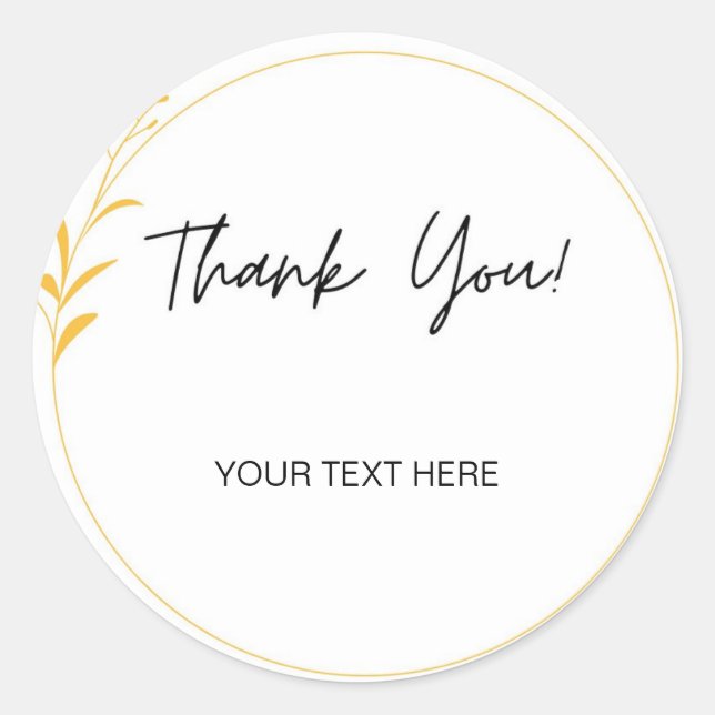 EDITABLE THANK YOU STICKER  (Front)