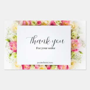 Editable Thank You Sticker, Thank You Label