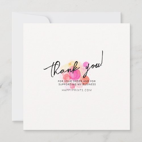 Editable Thanks For Your Purchase Business Colorf Thank You Card