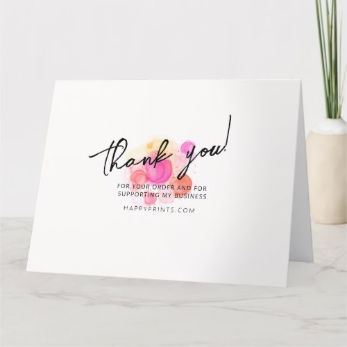 Editable Thanks For Your Purchase Business Colorf Thank You Card