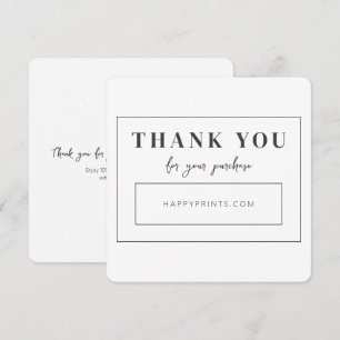 Editable Thanks For Your Purchase Business Thank You Card