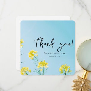 Editable Thanks For Your Purchase Business Thank You Card