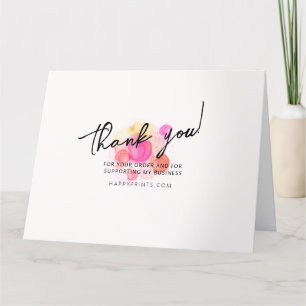 Editable Thanks For Your Purchase Small Business Letterpress Thank You Card