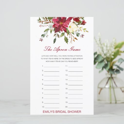 Editable The Apron Game Bridal Shower Game | Zazzle