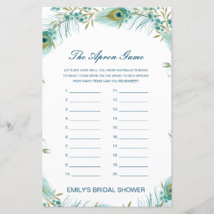 Editable The Apron Game Bridal Shower Game