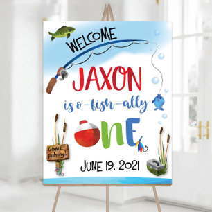 Editable The Big One Welcome Sign, Fish Adoption Foam Board