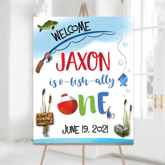 Editable The Big One Welcome Sign, Fish Adoption  Foam Board (Creator Uploaded)