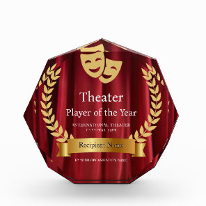 Editable Theatre Drama Acting Player of Year Award