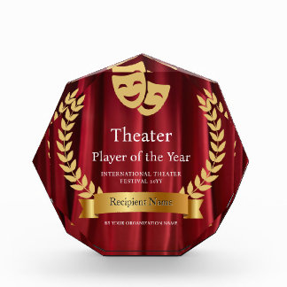 Editable Theatre Drama Acting Player of Year Award