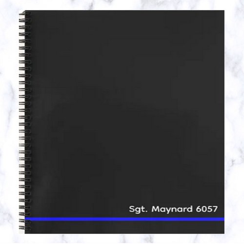 Editable Thin Blue Line Police Law Enforcement Not Notebook