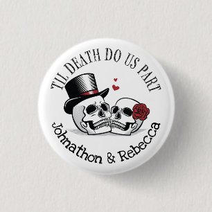 Editable Til Death Do Us Part Wedding Button