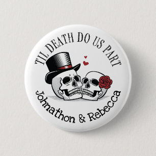 Editable Til Death Do Us Part Wedding Button
