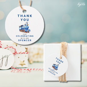 Editable Train Circle Thank You Tag Train