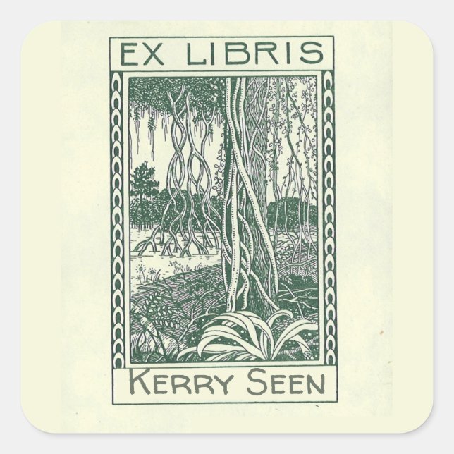 Editable Trees in a Forest Bookplate (Front)