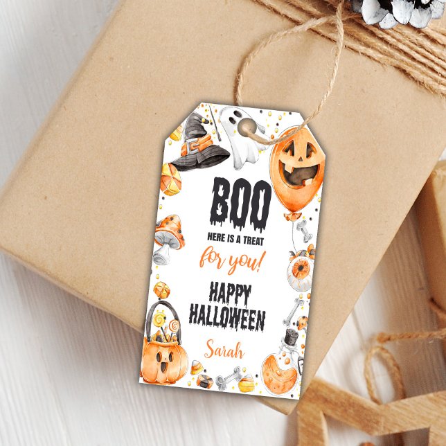 Editable Trick-or-Treat Party Gift Labels (Halloween Favor Tags)