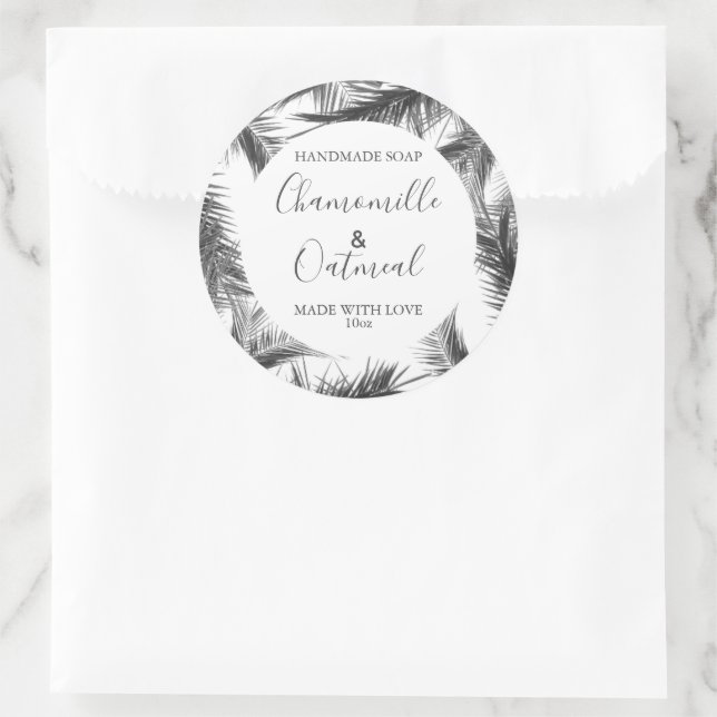 Editable Tropical Soap Packaging Labels (Bag)