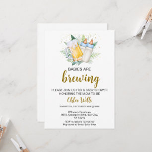 Editable Twin Boys Baby Shower Invitation