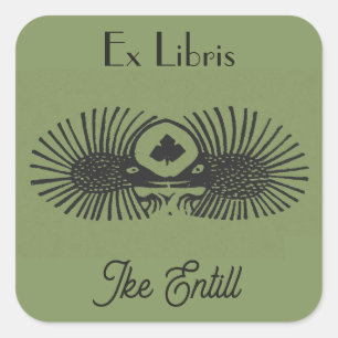 Editable Two Hedgehogs Bookplate