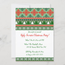 Editable Ugly Sweater Christmas Party Invitation