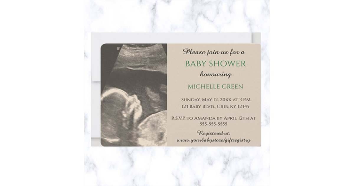 Custom Photo Ultrasound Sweetheart Baby Shower Backdrop