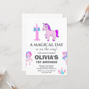 Editable Unicorn Birthday Party Invitation