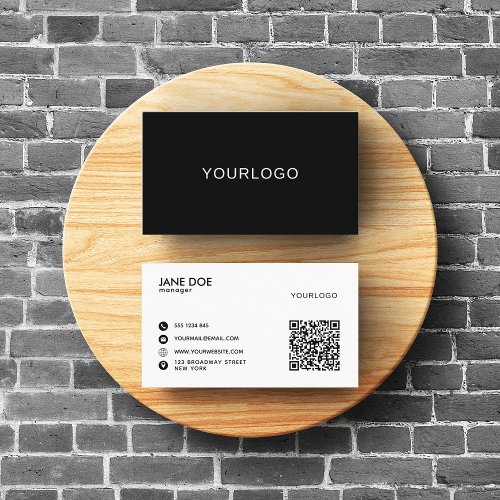 Editable Unique Business Cards With QR Code