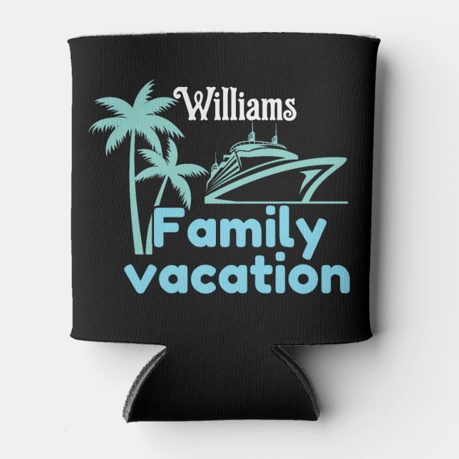Editable Vacation Cruise Can Cooler (Front)