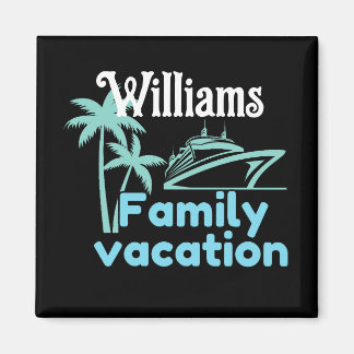 Editable Vacation Cruise Magnet