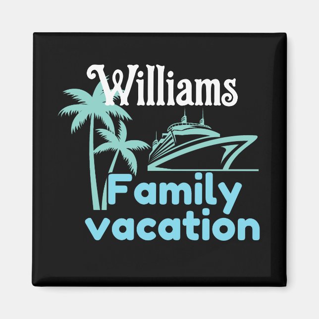 Editable Vacation Cruise Magnet (Front)