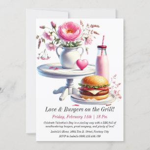 Editable Valentine’s Day BBQ Invitation