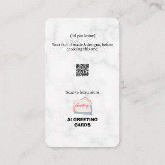 Editable Vertical Greeting or Enclosure Card