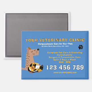 Editable Veterinary | Pet Care Business Magnet