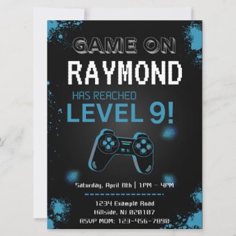 Editable Video Game Birthday Invitation | Zazzle