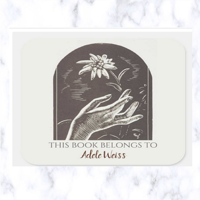 Editable Vintage Edelweiss Bookplate (Creator Uploaded)