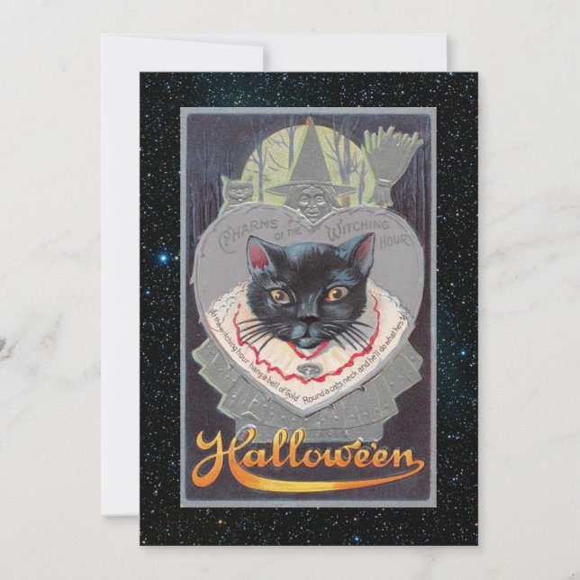 Editable Vintage Halloween Funny Holiday Card (Front)
