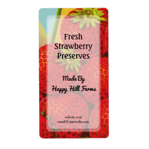 Editable Vintage Strawberry Crate Labels