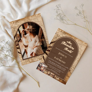 Editable Vintage Travel Baby Shower Invitation