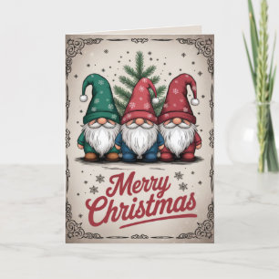 EDITABLE Vintage Xmas Christmas Card